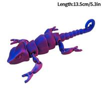 3D spausdintas chameleonas, lankstomas, švytintis, chameleono figūrėlės modelis, akvariumo kraštovaizdis, kūrybinė gyvūno dekoracija, vaiko dovana