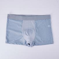 Vyriškos šilko, kvėpuojančios, šilko spalvos bokserinės kelnaitės iš „Ice Silk“ tinklelio – didelių dydžių, vasarinės, plonos 3XL šviesiai mėlyna spalva