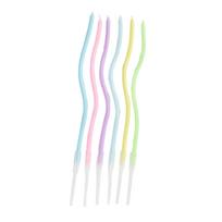 Spiralinės torto žvakutės Gimtadienio vakarėliams ir tortų dekoracijoms Žvakutės Gimtadienis Kūdikis Lenktos torto žvakutės 6.4 inch, type6
