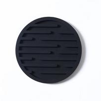 10 cm silikoninis padėkliukas, apvalus, atsparus karščiui, kavos puodelio kilimėlis, arbatos gėrimo puodelio apsauginis padėklas, dekoras, stalo kilimėlis, namų ūkio virtuvės reikmenys 10cm&Round juoda