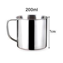 Su rankena Nerūdijančio plieno puodelis Reikmenys Vanduo Kava Arbata Kempingas Namai 7cm (200ml)