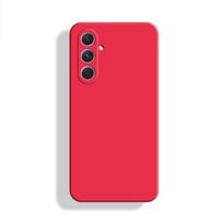 For Samsung Galaxy A35 5G Case Samsung A35 A55 A25 A15 A05 A05s A14 A54 Cover Original Liquid Silicone Rubber Shockproof Bumper For A35 5G raudona