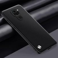 Prabangus PU odinis dėklas skirtas Xiaomi Redmi Note 9 Note9 Pro Galinis dangtelis Matinis Silikoninis Apsauginis Telefono Dėklas skirtas Redmi Note 9S 9 Pro For Redmi Note 9 matinė juoda spalva