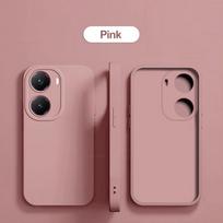 Prabangus skysto silikono telefono dėklas Xiaomi Poco X7 Pro 5G, atsparus smūgiams apsauginis dangtelis For Poco X7 Pro rožinė