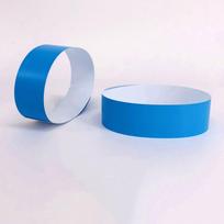 100Pcs/set Paper Colorful Paper Band Tamper-Proof Identification Wristband Disposable Bracelets MIT mėlyna