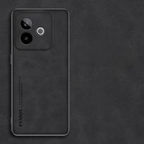 Prabangus odinis dėklas Realme GT 7 / Realme GT7 Pro / 7T / NEO 7 / X / 7SE. Apsaugantis, atsparus smūgiams, matinis silikoninis buferio dangtelis. For Realme neo 7 juoda