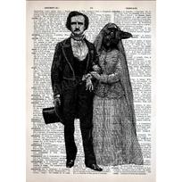 Vintažinis Tamsus Gotikinis Edgar Allan Poe „Varnas“ Kūrinys Ant Antikvarinio Žodyno Plakato Drobės Tapyba Sieniniai Paveikslai Namų Dekoras 40cm×50cm NoFrame
