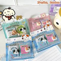 2 vnt./rinkinys Mielas kapibara Mini nešiojamas užrašų knygutė Mažas užrašų bloknotas Kawaii raštinės priemonės Biuro reikmenys Mokyklinės prekės Atgal į mokyklą A2