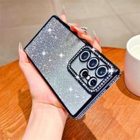 Blizgantis dėklas Samsung Galaxy S25 Edge S23 Ultra S24 FE A56 A36 A26 A16 A55 A35 A25 A15 A54 A34 A14 dangtelis iPhone 16 15 Pro Max 14 Plus 13 12 iPhone 12 juoda