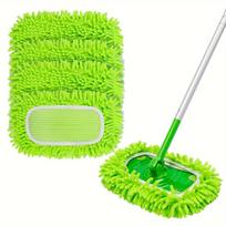 Mikropluošto šluostės šluotai - Super sugeriantis megztas audinys, Daugkartinio naudojimo valymo šluostės 1pc green