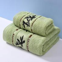 Bamboo Fiber Towel Set Super Absorbent Hypoallergenic Quick Dry Face Bath Towel Antibacterial Sauna Spa Linen for Sensitive Skin 35*75cm žalia