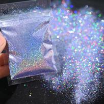 10G laisvai blizgantis atspindintis gelio lako priedai Nagų pudra Lazeris Holografinis masinis blizgantis nagų blizgus blizgantis blizgantis pigmentas A2 gray