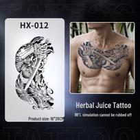 Vandeniškas Realistiškas Sparno Tatuiruotės Korsažas Vyrams – Ilgalaikis ir Neatspindintis 16*28 cm