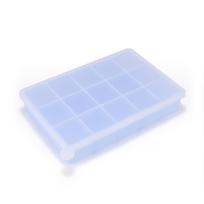 Maistinio silikono ledo kubelių forma su dangteliu - Didelė komercinė ir buitinė forma 24-compartment Silicone Tray dangaus mėlyna spalva