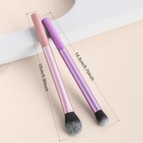 Long-Handle Makeup Brush Set: Includes Contour, Powder, Eyebrow, and Eyeshadow Brushes in 4, 6, and 8-Piece Options. white