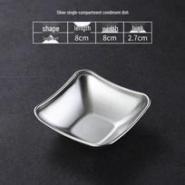 304 Stainless Steel Korean Hot Pot and Barbecue Dipping Dish - Gold, Two or Three Compartments gray