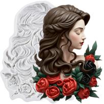 Goddess Silicone Mold Rose Goddess Fondant Molds Cake Decorating Tools Cupcake Topper Candy Resin Clay Chocolate Gumpaste Mold pilka spalva