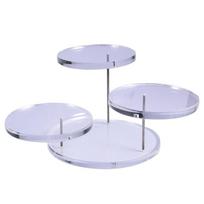 Keksų stovas Akrilinis vitrinos stovas Papuošalams Tortui Desertams Stovas Party Dekoracija Transparent 3