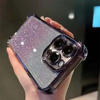 Prabangus blizgantis magnetinis veidrodėlio dėklas, skirtas Samsung Galaxy S24 S23 Ultra S22 S21 S20 Plus S24FE S23FE S21FE S20FE, dangtelis su laikikliu Samsung S24 Plus violetinė