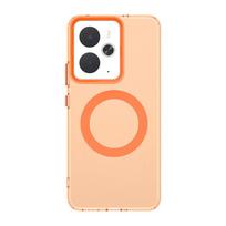 Magsafe matinė telefono dėklas, skirta Realme 14 5G, magnetinis belaidis įkrovimas, skirta Realme 14 14T 14X, atsparus smūgiams galinis dangtelis Pc + tpu&Realme 14 oranžinė