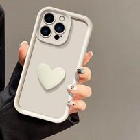 Dėl Realme 8 dėklo Realme 8 pro Realme 9 5G Realme 8 5G Realme 9 Pro Plus 9i 8i Objektyvo apsauginis dangtelis Mielos širdelės formos telefono dėklai Realme 8 4G balta