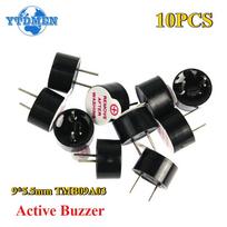 10 VNT Mini Aktyvus Garsinis Signalizatorius 3V 0955 9*5.5mm Aktyvūs Pjezoelektriniai Garsiniai Signalizatoriai TMB09A03 skirti Arduino juoda