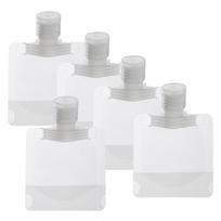 5 vnt. kelioninių tuščių spaudžiamų maišelių losjonui, papildomų šampūnui, tualeto reikmenims, kondicionieriui, skystai kosmetikai laikyti 30ml