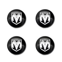 4 vnt. 60 mm automobilio ratlankio centrinis dangtelis, ratlankio stebulės apsauga nuo dulkių, emblema Dodge Caliber Ram 1500 NITRO SRT Caravan Charger Grand Caravan Journey 56mm black sticker