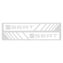 2 vnt. Automobilio juostelės lipdukai Atbulinės veidrodėlio atspindintys viniliniai lipdukai Dekoras SEAT Leon FR Altea Ibiza Toledo Cordoba Alhambra Arona Ateca Exeo balta