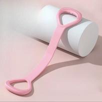 Joga pasipriešinimo juosta elastinė fitneso tempimo virvė nugaros tempimui, kūno formavimui - tinka treniruotėms namuose, sporto salėje ir lauke. 1PC rožinė