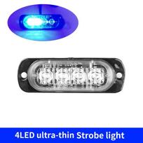 4 LED Automobilio Stroboskopinė Įspėjamoji Lemputė LED Šoniniai Gabaritiniai Žibintai Auto Priekaba Sunkvežimis Sunkvežimis Galiniai Žibintai 12V-36V Universalus mėlyna
