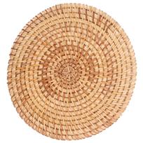 Austas apvalus padėkliukas natūralaus rotango pynė karščiui atsparus padėkliukas dideliems indams karštiems patiekalams keptuvei puodui 16cm 6.3in 16cm / 6.3in brown
