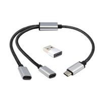 USB C Male į 2/3 USB C Female Splitter Konverteriai Adapteris Prailginimo Jungtys Kabelis Įkrovimui ir Duomenų Perdavimui