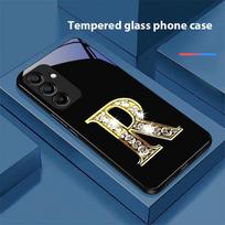 Diamond Characters For Samsung Galaxy A15 5G 54 4G 51 50 24 35 90 71 12 51 53 52S 80 22 34 Black Tempered Glass Phone Case For Samsung A52s 5G