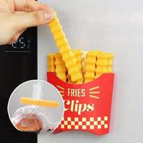 12pcs/set Creative French Fries Sealer Clip Food Seasoning Bag Sealing Clip Bagged Snacks Freshness Moisture Resistant Clip oranžinė
