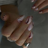Almond Press on Nail Fake Nail Glossy Acrylic Artificial Nail Stick on Nail for Womens 24Pcs 12Sizes Glues On Nail 1