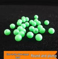 Fluorescencinės žvejybos sistemėlės kabliukai su šviečiančiais karoliukais 4mm