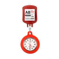 Clock Badge Reel,Creative Medical Theme IV Bag Blood Type Design Fun Retractable ID Holder Lanyard for Healthcare Workers