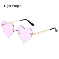 Hippie Costume Heart-Shaped Pink Hippie Sunglasses Rimless Heart Sunglasses Metal Sun Glasses žalia