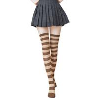 Thigh High Socks for Women Girl Long Knee High Socks Colorful Stripe Socks over the Knee Hosiery Sock Polyester Stocking