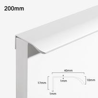 Paslėptas kraštas pirštui traukti Virtuvės stalčiaus rankenėlės Priedai Paslėptos strypinės rankenėlės white-150mm
