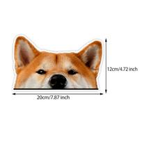 Peeking Red Shiba Inu Car Decal Sticker  Realistic Shiba Inu Dog Vinyl Removable Waterproof Outdoor  Car Bumper Window Laptop TM229 20x12cm