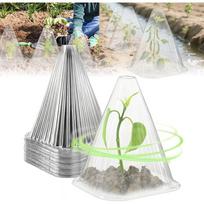 5/10/30/50/100pcs Reusable Clear Garden Cloches, Plastic Bell Plant Covers for Seedlings & Greenhouse Protection 16cm-5PCS skaidri