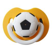 Football Baby Infant Toddler Soft Silicone Pacifier Teat Dummy Nipple Soothers oranžinė