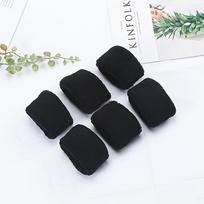 Sustorintos megztos plaukų gumytės Elastingi surišėjai uodegoms Elegantiški plaukų formavimo aksesuarai Moterims ir kasdieniam naudojimui 6PCS black