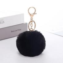 Faux Rabbit Fur Ball Keychain, Fluffy Pom Pom Bag Charm, Fashion Fur Ball Accessory for Women Bags