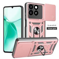 For ZTE Blade A35e Case ZTE Blade A35 Cover ZTE Blade A55 Magnetic Ring Holder Armor Phone Case Slide Camera Protect Back Cover ZTE Blade A35E