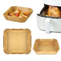 50 vnt Virtuvės oro gruzdintuvės popierius kepimo aliejų sugeriantys popieriai Oro gruzdintuvės priedai vienkartiniai 50pcs