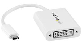 Adapteris StarTech CDP2DVIW USB-C male, DVI female, 0.014 m, balta sp.