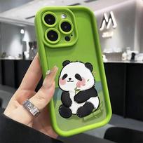 Cute Panda Phone Case for iPhone 15 Pro Phone Case for iPhone 11 12 13 14 Pro Max Mini XR XS 7 8 Plus SE2 Shockproof Protective iPhone 11